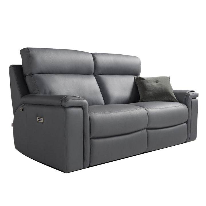 Refrain Italian Leather Dual Comfort Power Recliner Sofa Collection - The Furniture Mega Store 