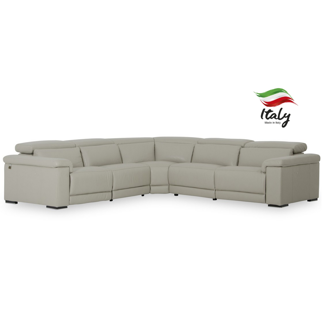 Palinuro Italian Leather Power Recliner Sofa Collection - The Furniture Mega Store 