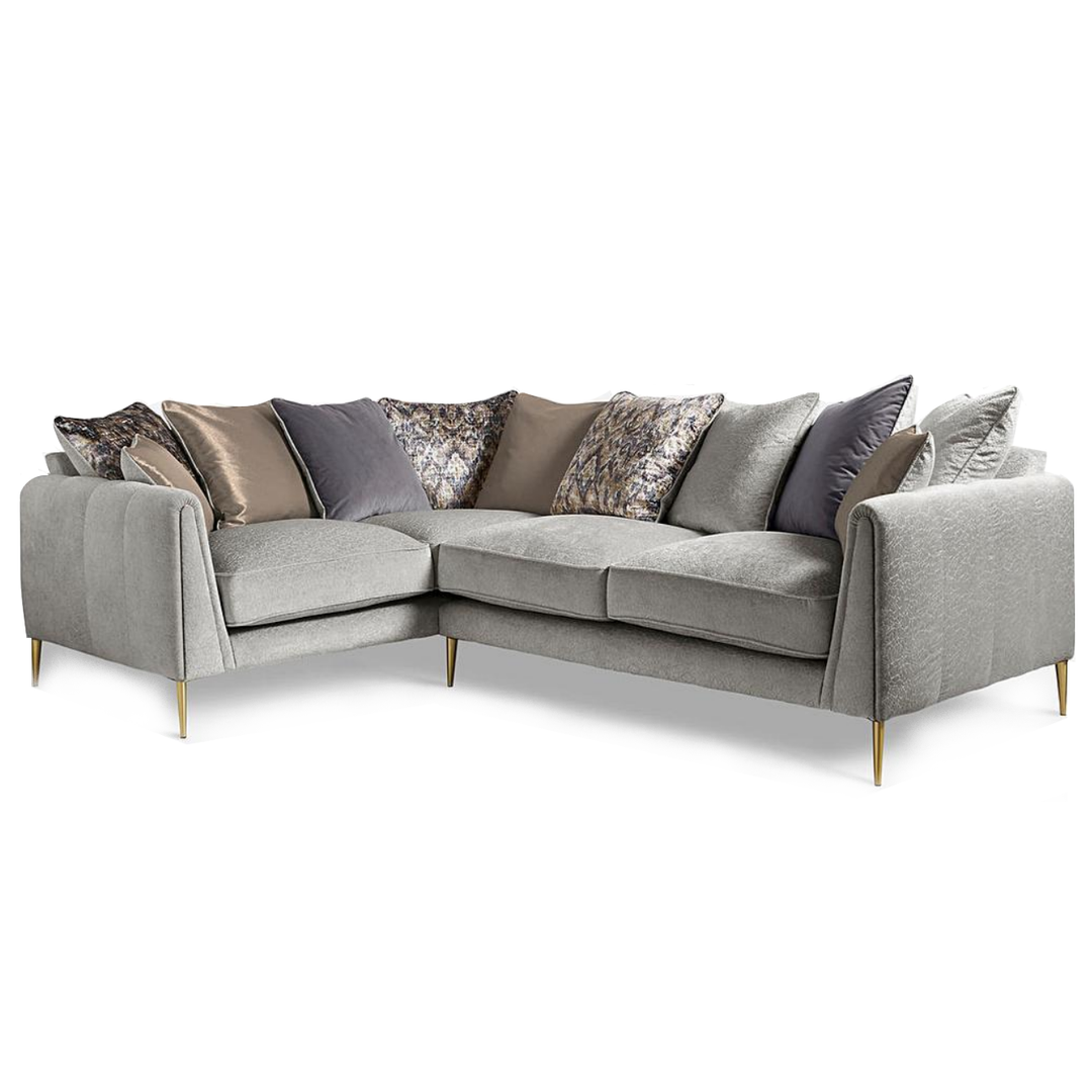 Harlow Fabric Corner Sofa - Choice Of Fabrics & Feet - The Furniture Mega Store 