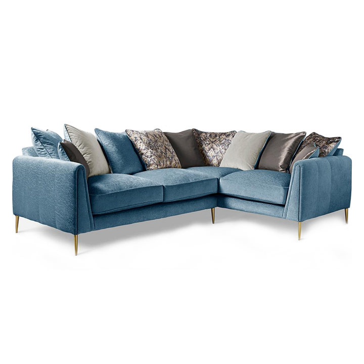 Harlow Fabric Corner Sofa - Choice Of Fabrics & Feet - The Furniture Mega Store 