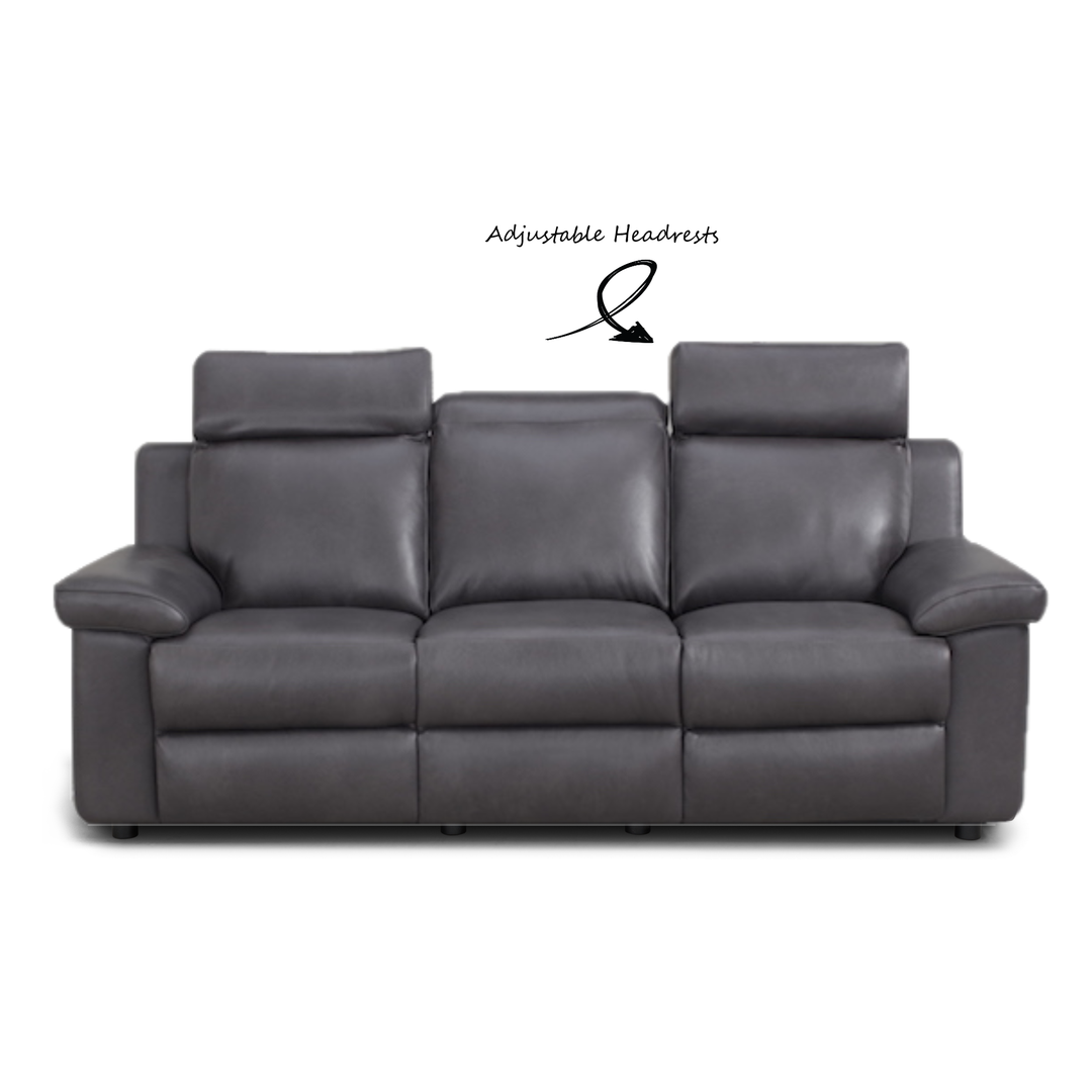 Surano Luxury Italian Leather Power Recliner Collection - Choice Of Size & Leather - The Furniture Mega Store 