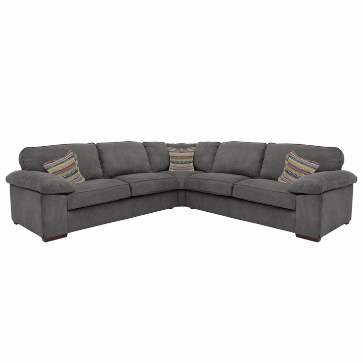 Dexter Fabric Corner Sofa Collection - Choice Of Fabrics & Feet - The Furniture Mega Store 