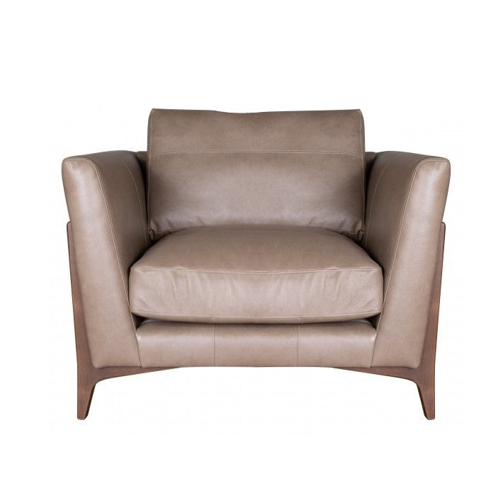 Ren Leather Collection Armchair - Choice Of Leathers & Feet - The Furniture Mega Store 