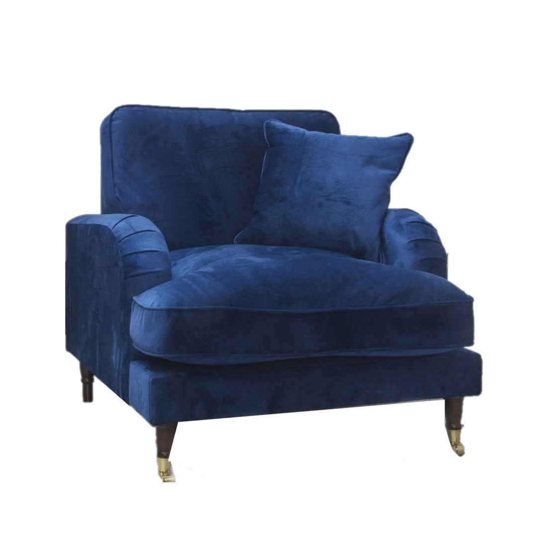 Rupert Velvet Armchair - Choice Of Colours - The Furniture Mega Store 