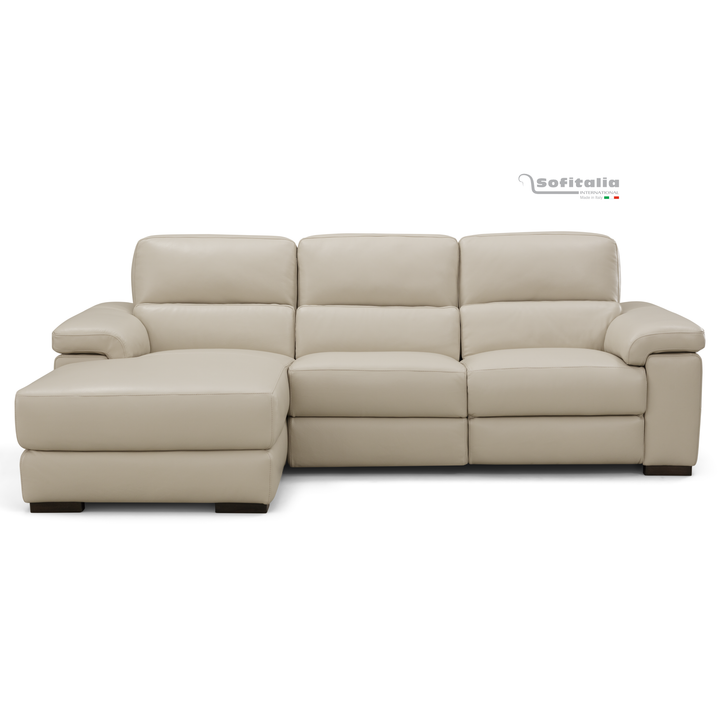 Stressa Italian Leather Power Recliner Chaise Sofa - Choice Of Leathers