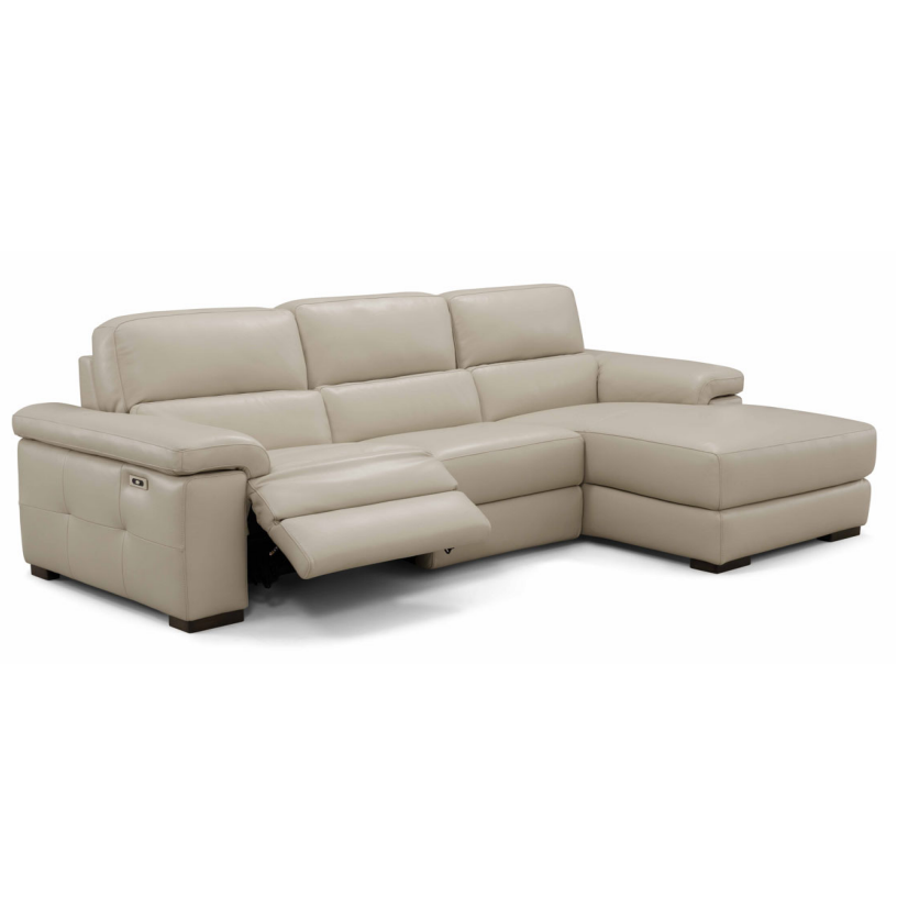 Stresa Italian Leather Power Recliner Chaise Sofa - Choice Of Leathers - The Furniture Mega Store 