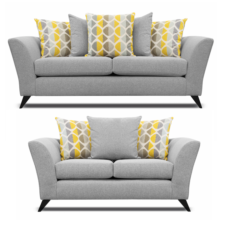 Keswick 3 Seater & 2 Seater Sofa Set - Choice Of Pillow Or Standard Back - The Furniture Mega Store 