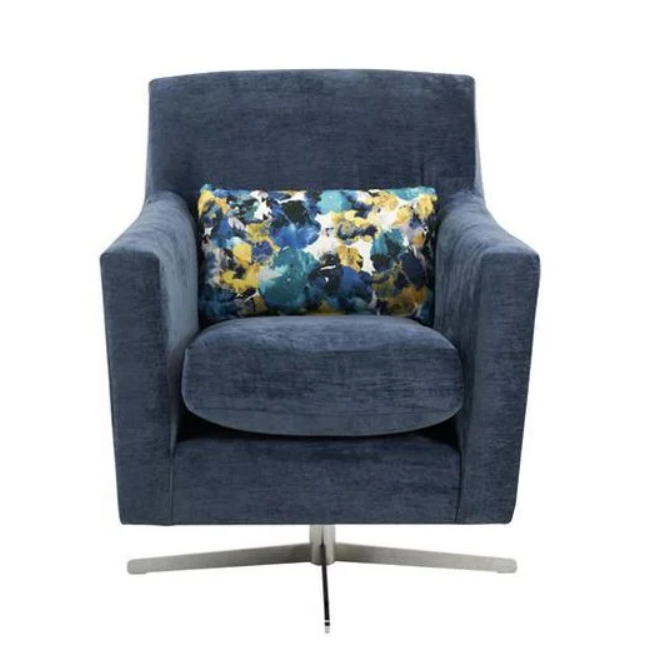 Vita Accent Swivel Chair - Various Fabric Options - The Furniture Mega Store 