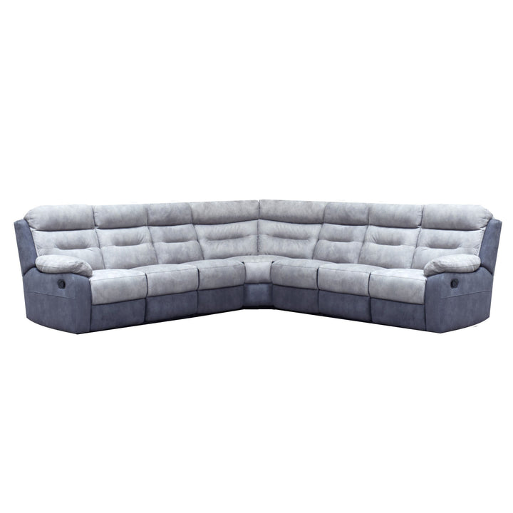 Dillon Smoke Grey Modular Fabric Recliner Sofa Collection - Various Options - The Furniture Mega Store 