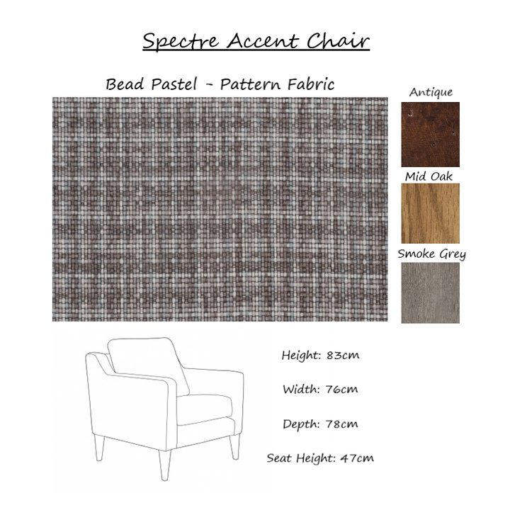 Spectre Accent Chair - Choice Of Fabrics & Legs - The Furniture Mega Store 