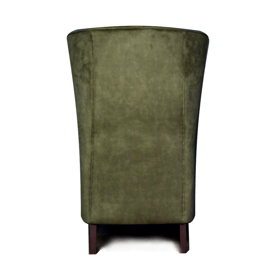 Throne Winged Accent Chair - Sublime Olive - Choice Of Legs - The Furniture Mega Store 