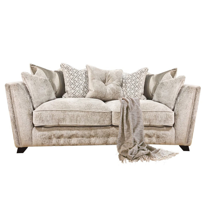 Pandora Fabric Sofa Collection - Choice Of Pillow or Classic Back, Sizes, Fabrics & Feet - The Furniture Mega Store 