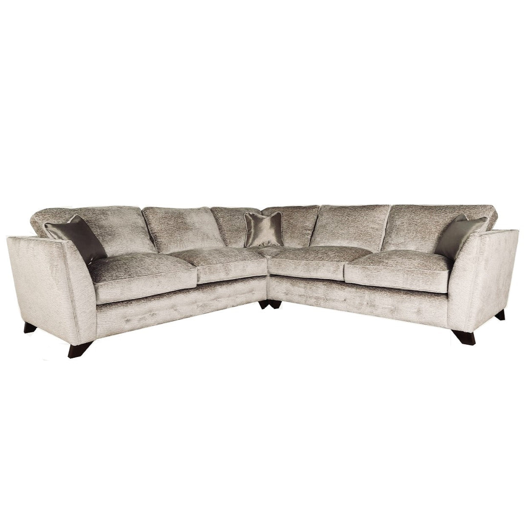 Pandora Fabric Corner Sofa - Choice Of Pillow or Classic Back, Sizes, Fabrics & Feet - The Furniture Mega Store 