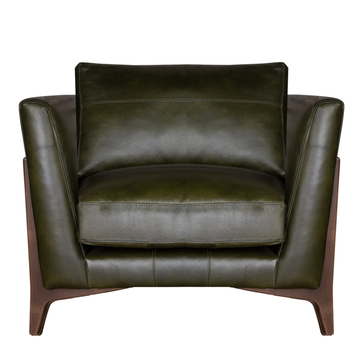 Ren Leather Collection Armchair - Choice Of Leathers & Feet - The Furniture Mega Store 