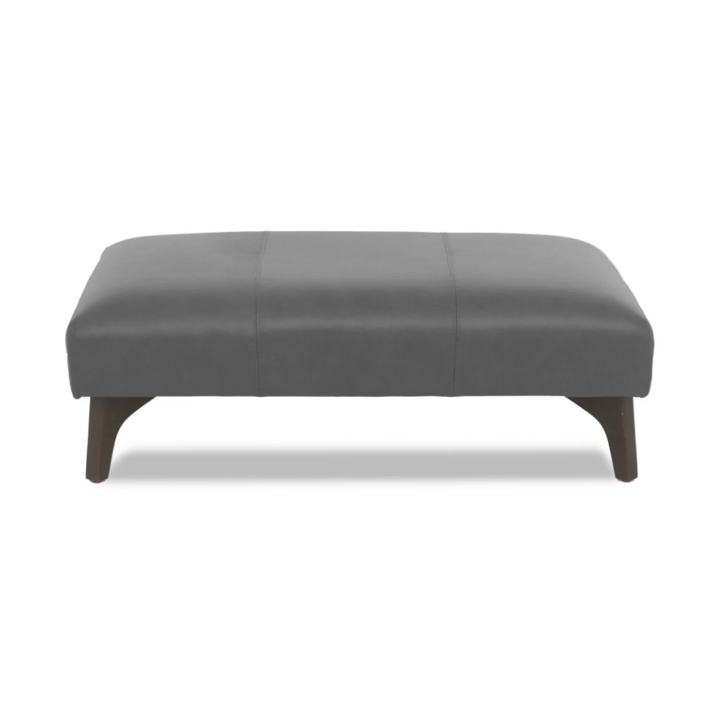 Ren Leather Footstool - Choice Of Leathers & Feet - The Furniture Mega Store 