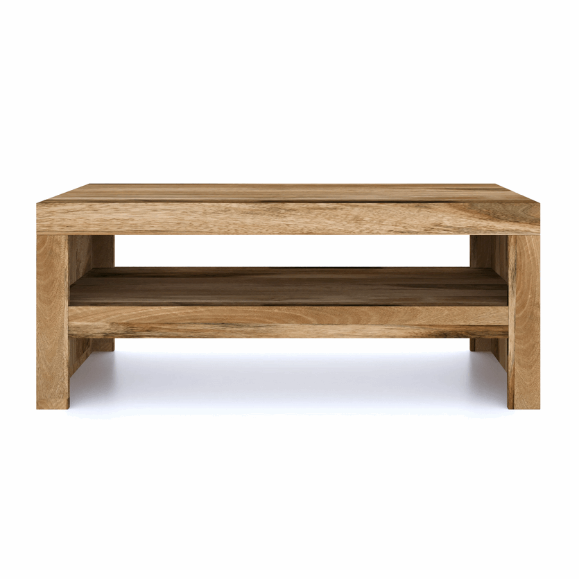 Cuban Mango Wood Coffee Table TV Unit - 110cm - The Furniture Mega Store 