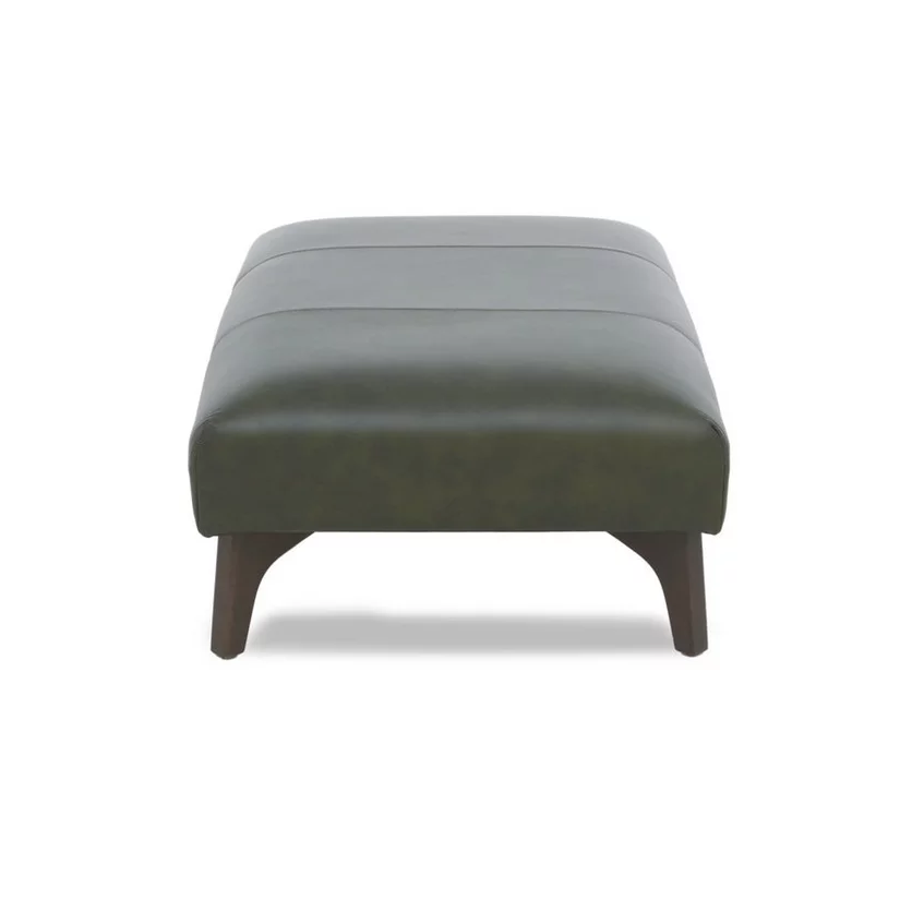 Ren Leather Footstool - Choice Of Leathers & Feet - The Furniture Mega Store 