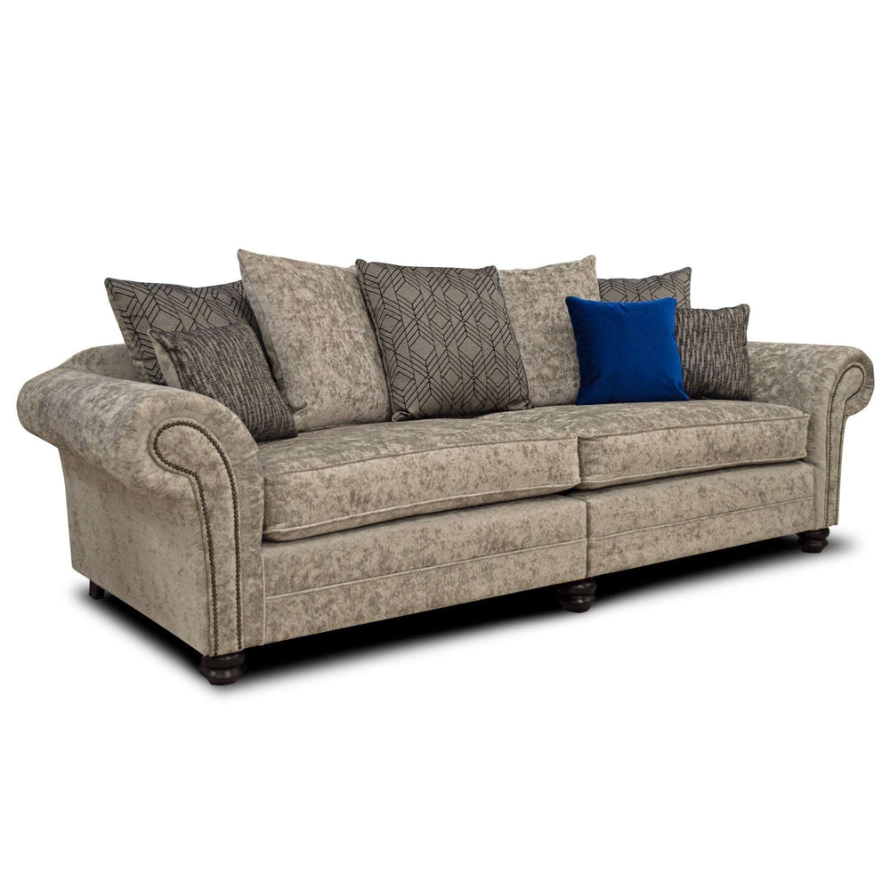 Morland Sofa Collection - Pillow Back or Classic Back - Choice Of Fabrics - The Furniture Mega Store 