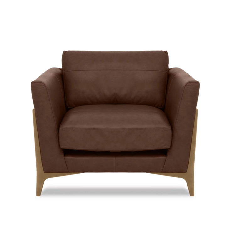 Ren Leather Collection Armchair - Choice Of Leathers & Feet - The Furniture Mega Store 