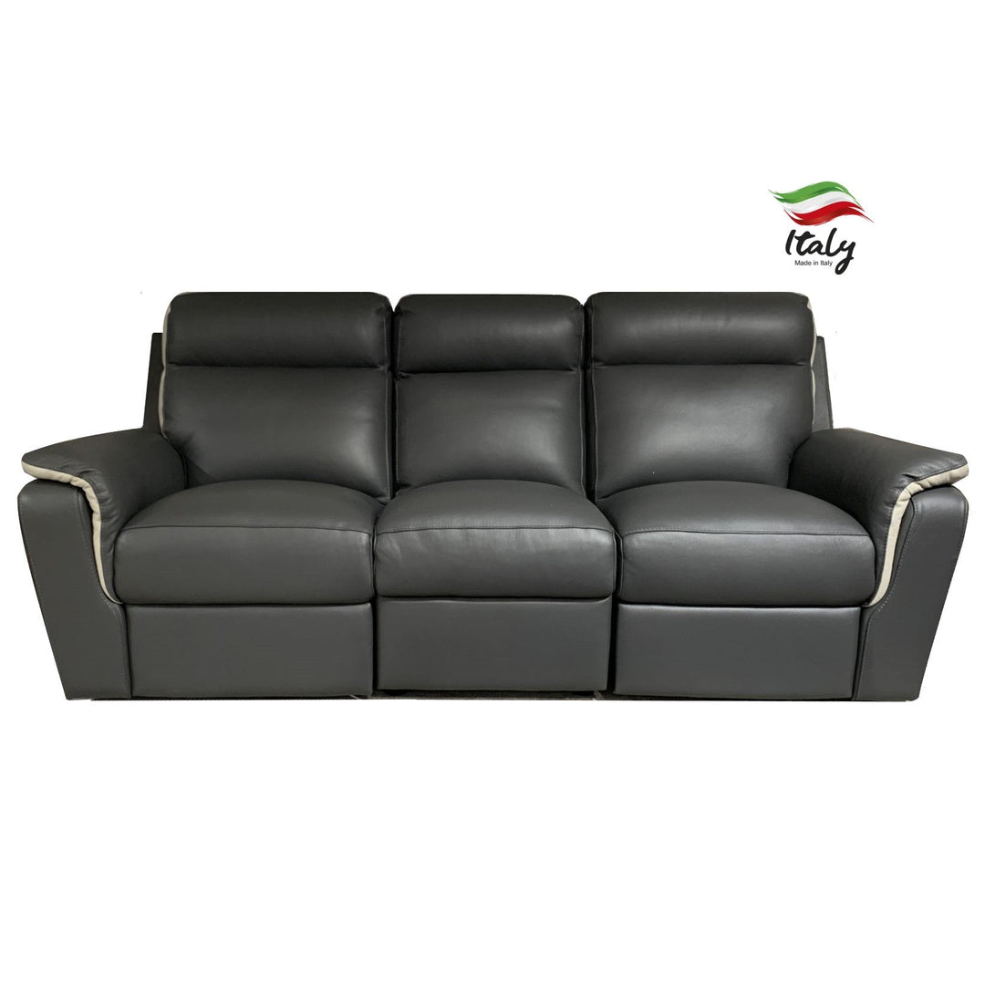 Device Italian Leather Recliner Sofa & Chair Collection - Manual or Power Recline With Usb Charging Ports - The Furniture Mega Store 