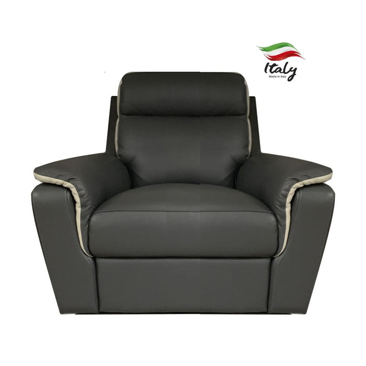 Device Italian Leather Recliner Sofa & Chair Collection - Manual or Power Recline With Usb Charging Ports - The Furniture Mega Store 