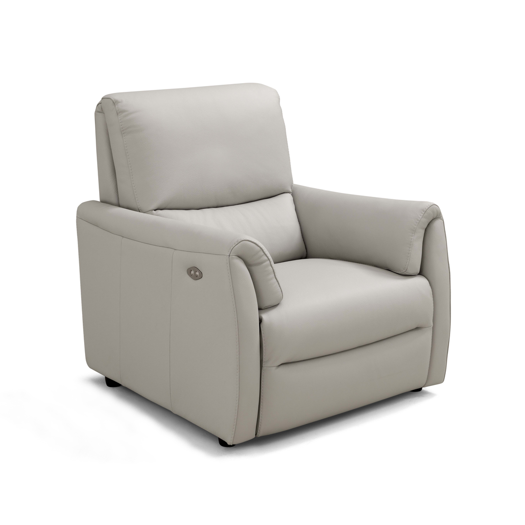 Ziwa Italian Leather Power Recliner Armchair - Choice Of Leather Colours - The Furniture Mega Store 