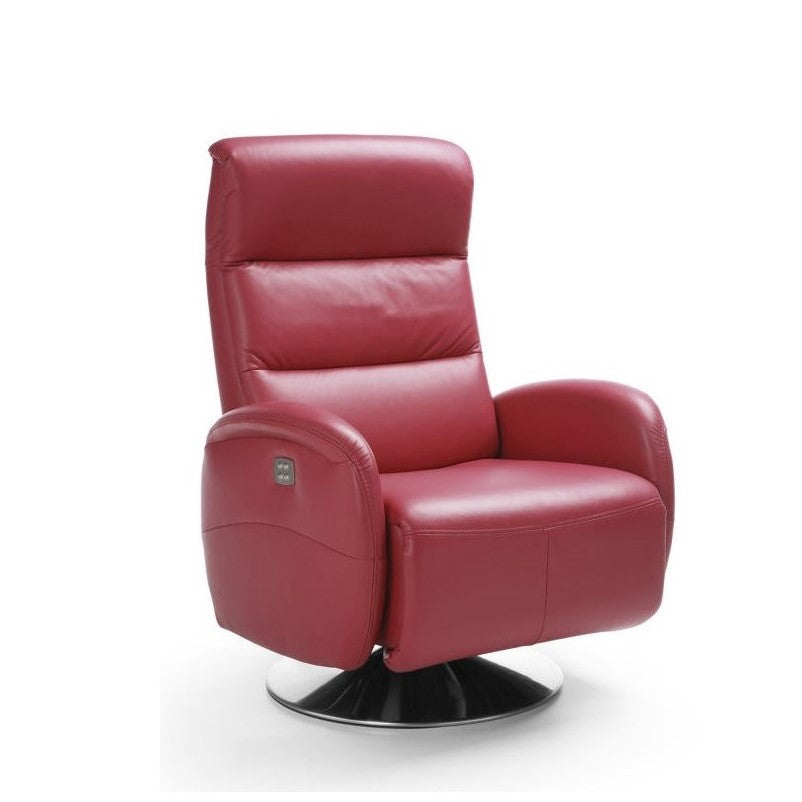 Samson Luxury Leather Power Recliner Swivel Chair - Choice Of Leathers - The Furniture Mega Store 