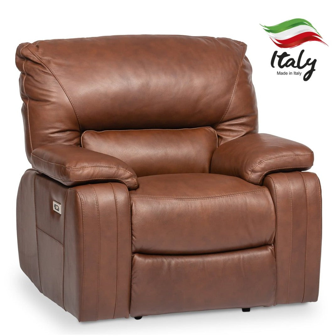 Aldebaran Italian Leather Recliner Sofa & Chair Collection - Various Options - The Furniture Mega Store 