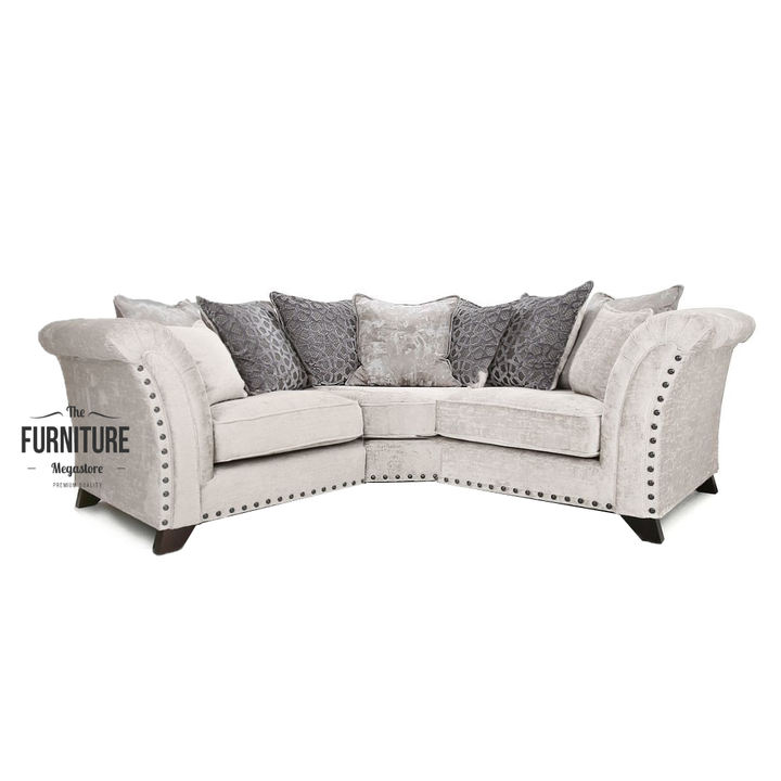 Vesper Corner Sofa - Pillow Or Fixed Back - Choice Of Fabrics & Configuration - The Furniture Mega Store 