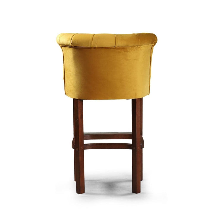 Parker Velvet Buttoned Back Bar Stool - Various Options - The Furniture Mega Store 