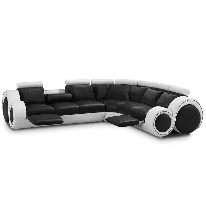 Stylo Corner Reclining Italian Leather Sofa - Various Options - The Furniture Mega Store 