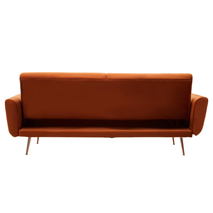 Hatton Sofa Bed - Burnt Orange Velvet