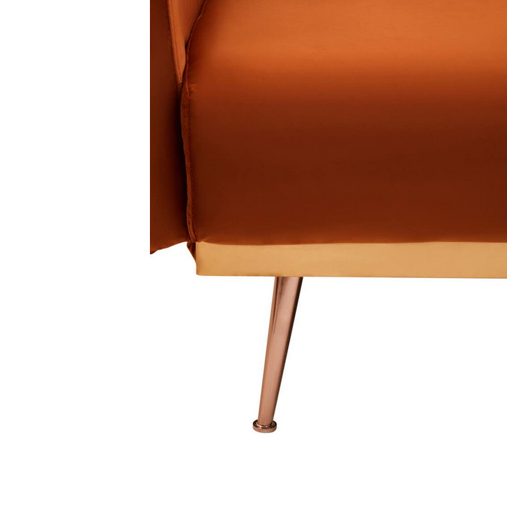 Hatton Sofa Bed - Burnt Orange Velvet