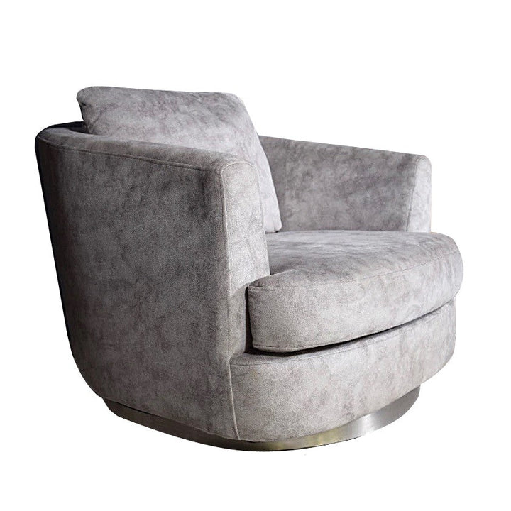 Bond Swivel Chair - Choice Of Fabrics & Chrome Or Gold Base - The Furniture Mega Store 