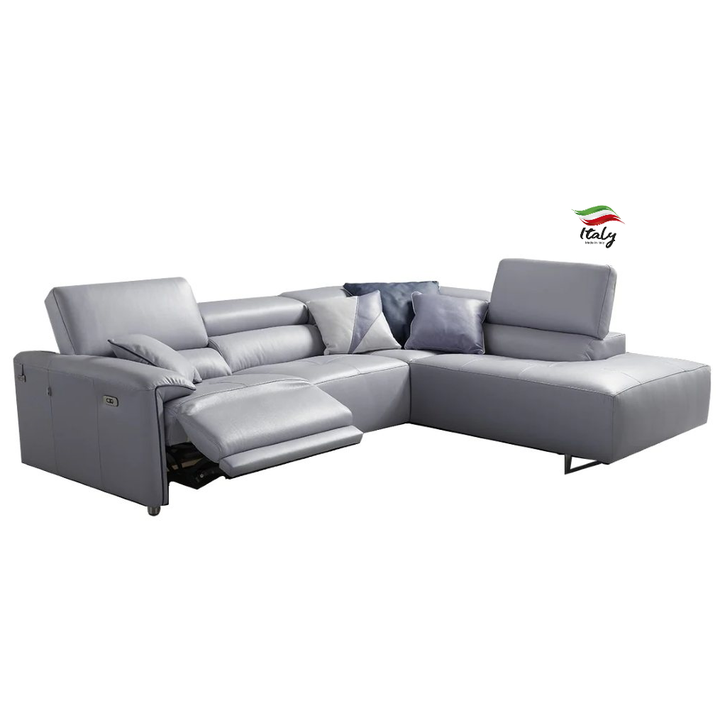 Brooklyn Italian Leather Power Recliner Corner Chaise End Sofa - Various Options