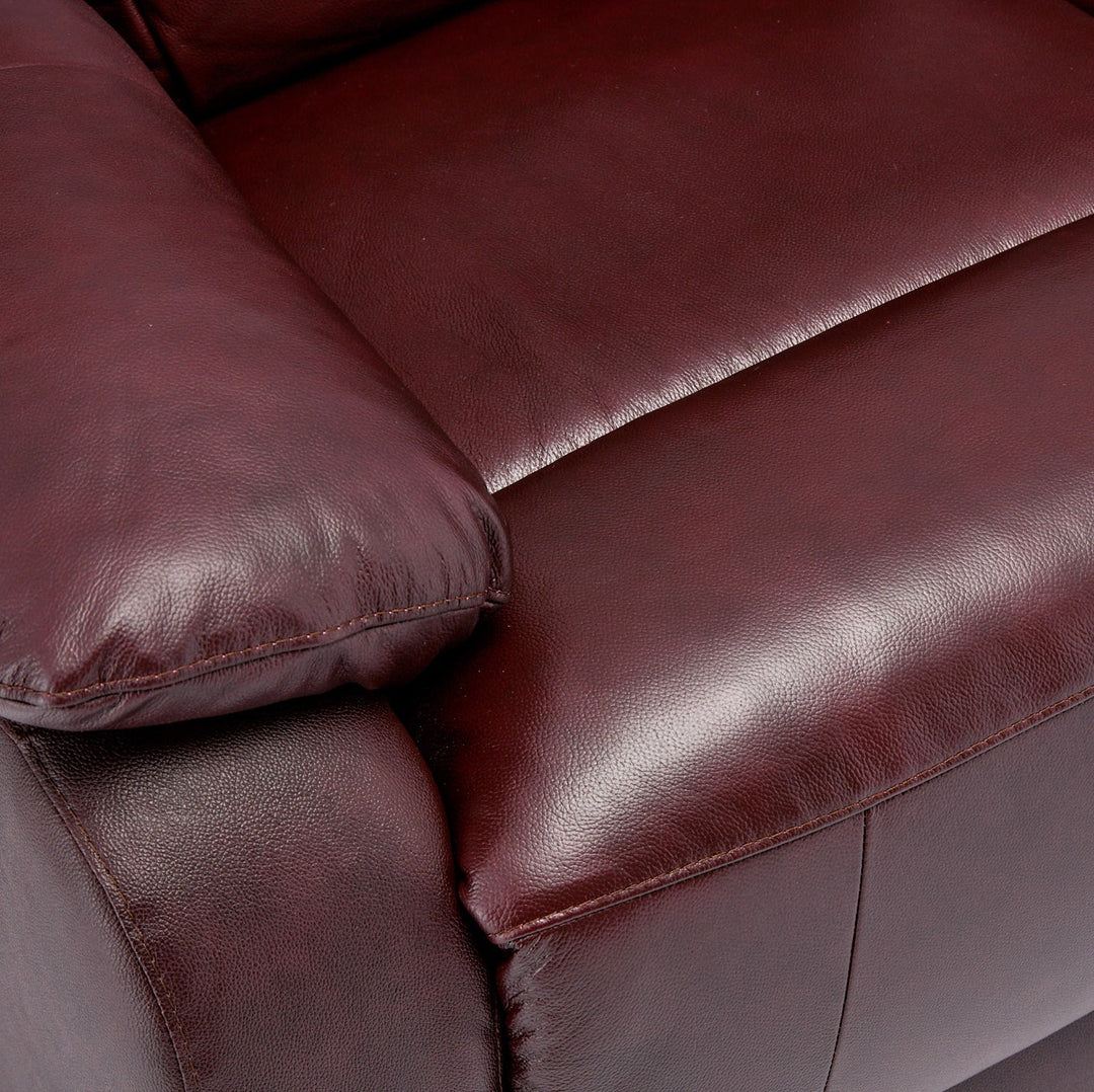 Penrith Leather Dual Motor Lift and Rise Chair - Burgundy - The Furniture Mega Store 