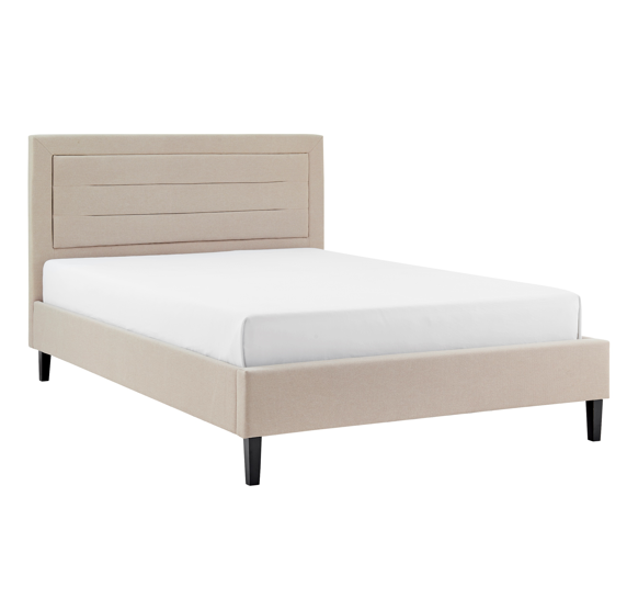 Picasso Buscuit Fabric Bedstead 4FT Small Double - The Furniture Mega Store 