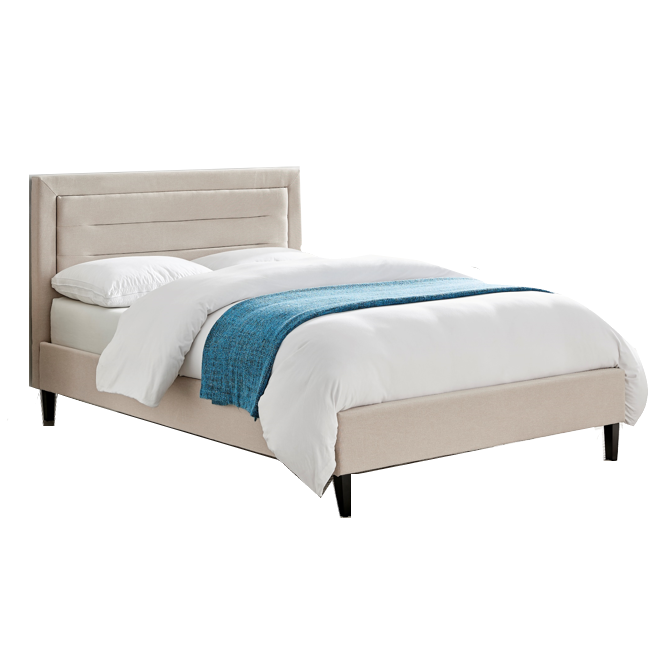 Picasso Buscuit Fabric Bedstead 4FT Small Double - The Furniture Mega Store 