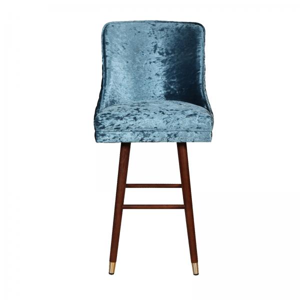 Clare Bespoke Quilted Back Bar Stool - Opulence Velvet - Various Options - The Furniture Mega Store 