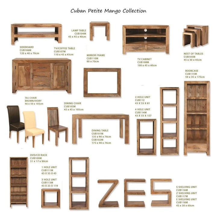 Cuban Petite Mango Wood Entertainment Centre - The Furniture Mega Store 