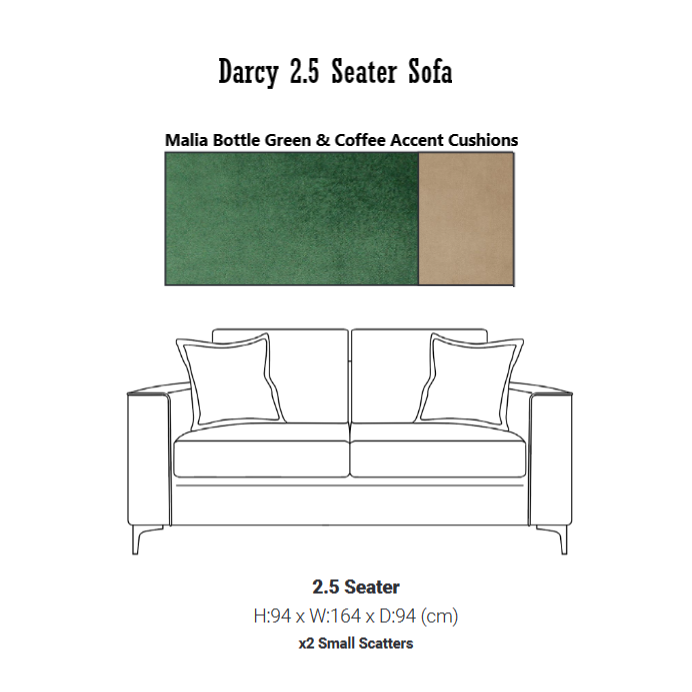 Darcy Velvet Sofa & Armchair Collection - Choice Of Colours - The Furniture Mega Store 