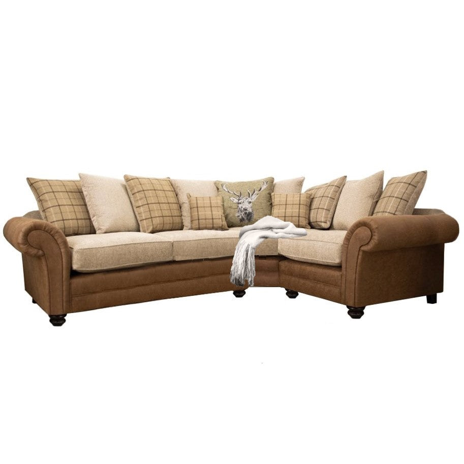 Darwin Fabric Corner Sofa Collection - Scatter or Standard Back - The Furniture Mega Store 