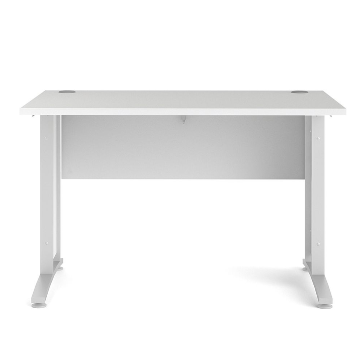 Pria White Desk 120cm - White Legs