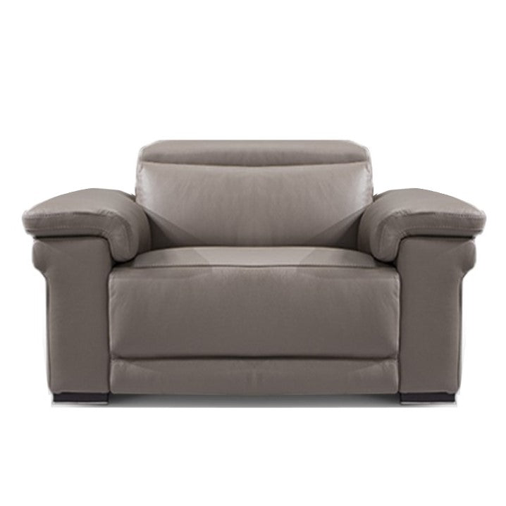 Elettra Italian Leather Power Recliner With Adjustable Headrests Sofa & Chair Collection - The Furniture Mega Store 