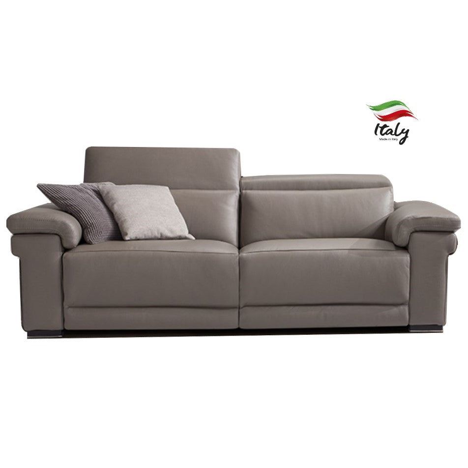 Elettra Italian Leather Power Recliner With Adjustable Headrests Sofa & Chair Collection - The Furniture Mega Store 