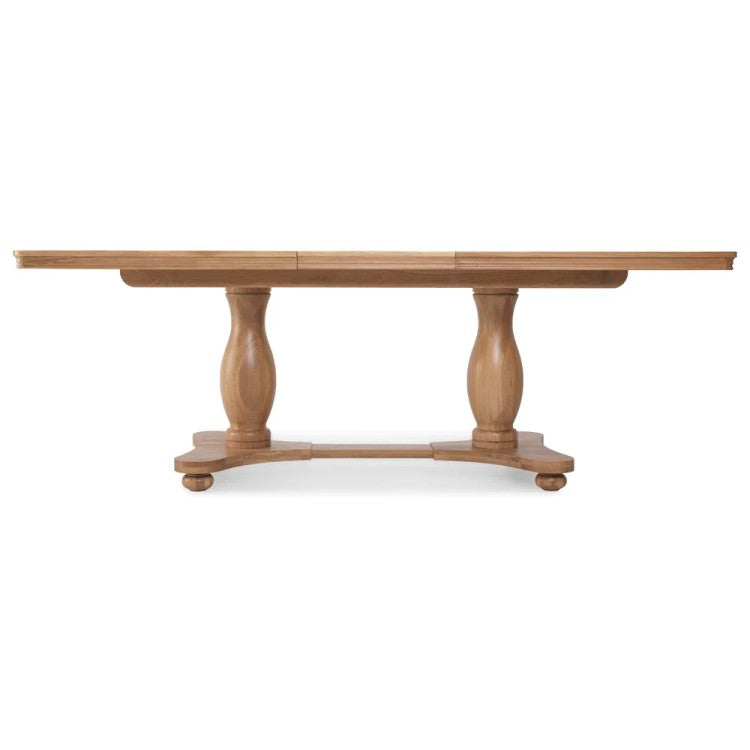 Cannes Natural Oak Extending Pedestal Dining Table - The Furniture Mega Store 