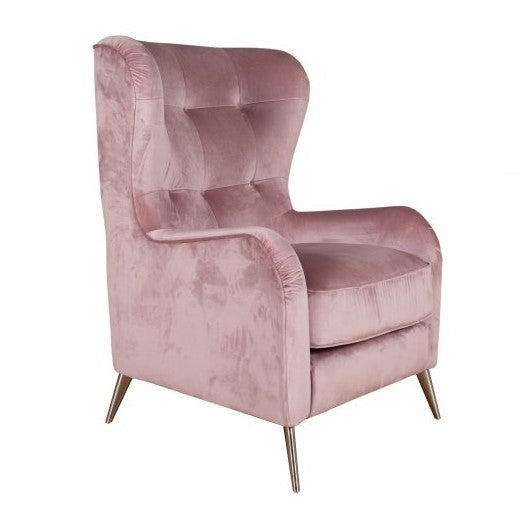 Raffles Wing Accent Chair - Festival Blush Pink - The Furniture Mega Store 