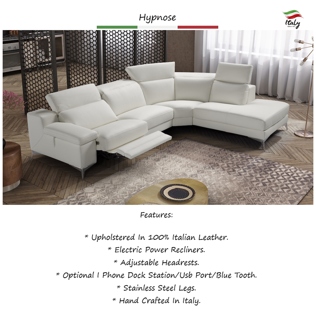 Hypnose Italian Leather Power Recliner Sofa - Various Options