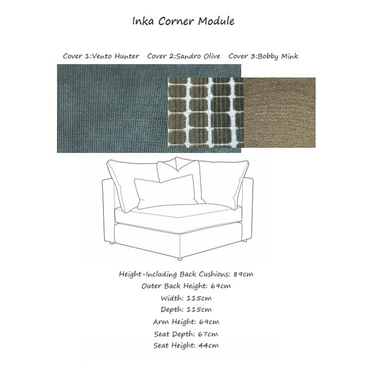 Inka Modular Sofa Collection - Choice Of Fabrics - The Furniture Mega Store 