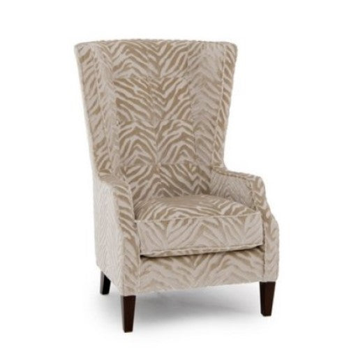 Kenya Fabric Throne Winged Accent Chair - Choice Of Legs - The Furniture Mega Store 